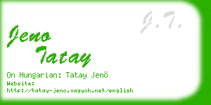jeno tatay business card